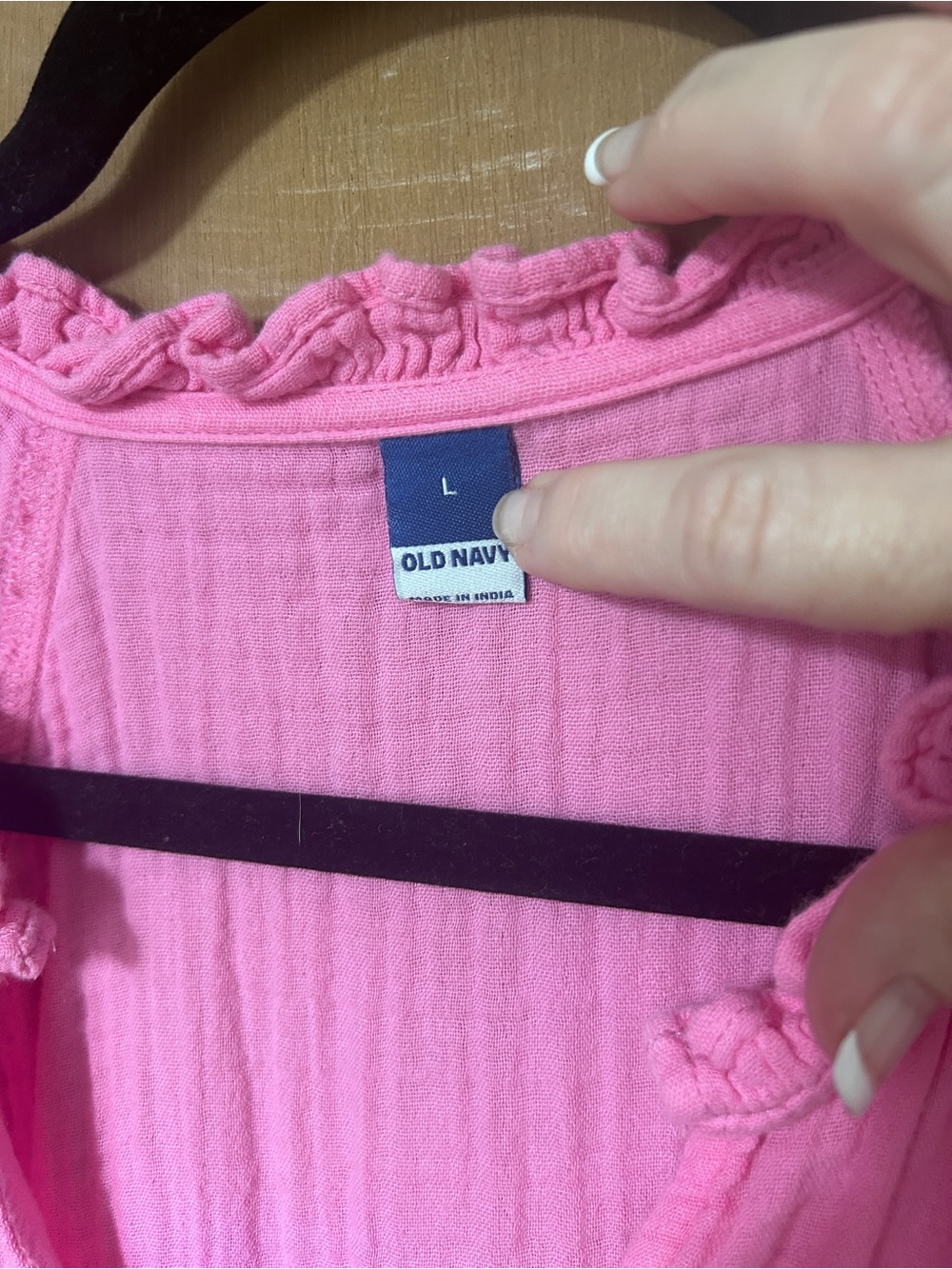 Old Navy Pink Gauze V-Neck Tunic - Picture 3 of 4